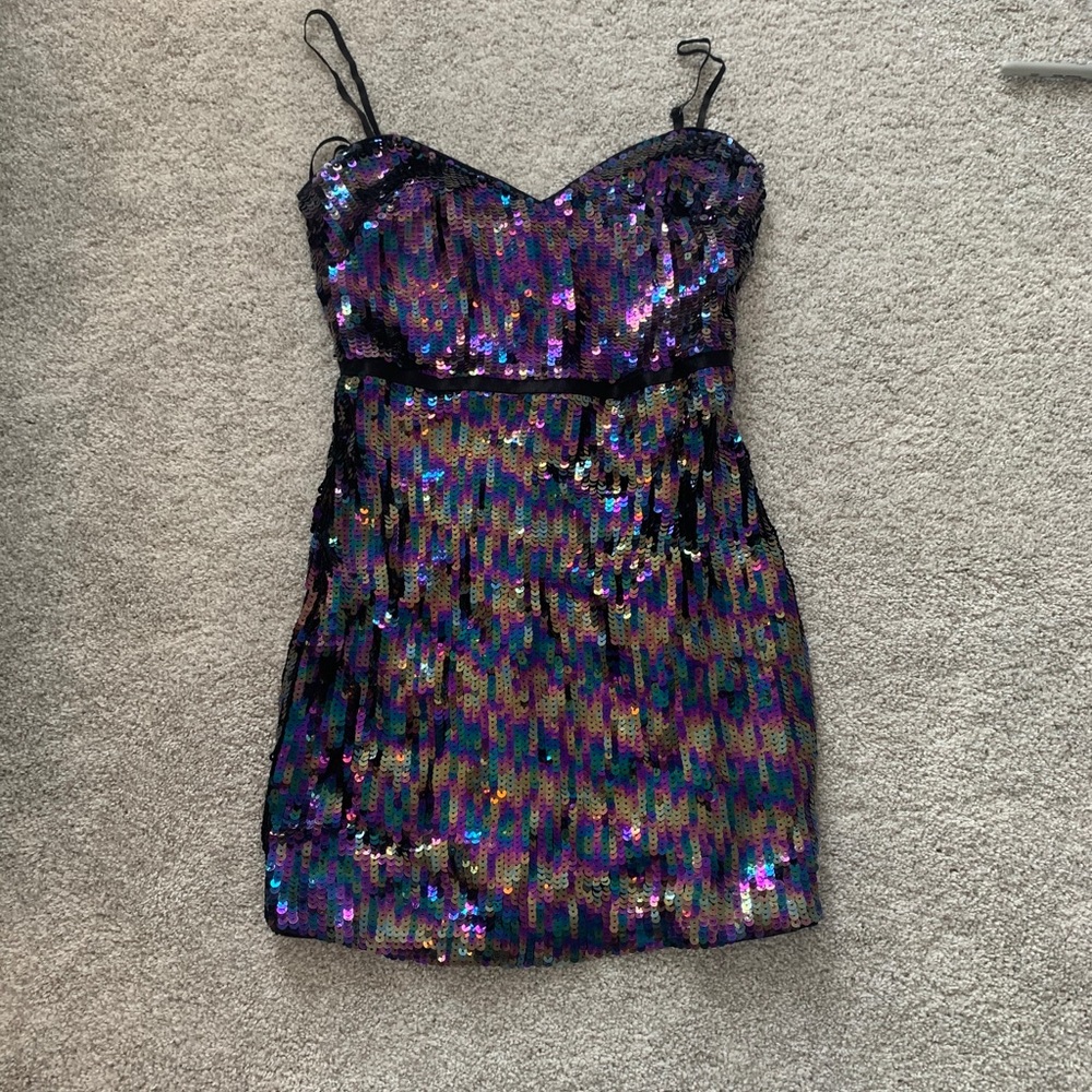 sequined mini dress